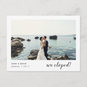 We Eloped Elopement Announcement Postcard 5