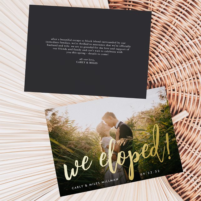 We Eloped | Gold Foil Wedding Announcement (Creator Uploaded)