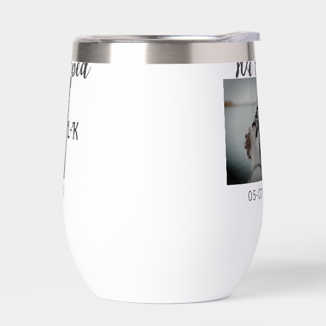 We eloped just married add photo name letter date  (Left)