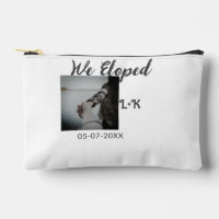 We eloped just married add photo name letter date