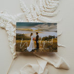 We eloped Modern design photo Postcard<br><div class="desc">You decided to elope? You want to announce that you just got married? Share the news of your marriage with this lovely wedding photo card,  fully customisable font and colours.</div>