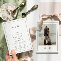 We Eloped Modern Monogram Elopement Wedding