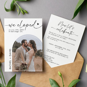 We Eloped Now Let's Celebrate Elopement Party Invitation