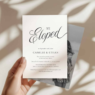 We Eloped Photo Announcement Card