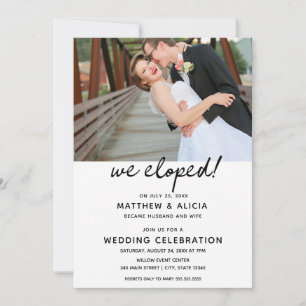 We Eloped Wedding Announcement and Reception
