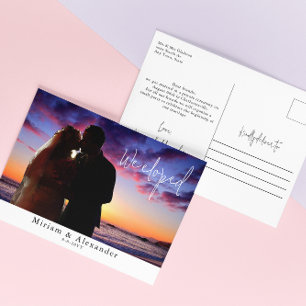 We eloped Wedding announcement Postcard