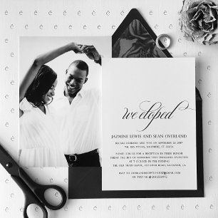 We Eloped Wedding Announcement /Reception Invite