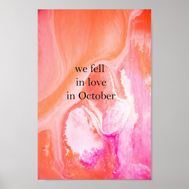 We fell in love in October Poster (Front)