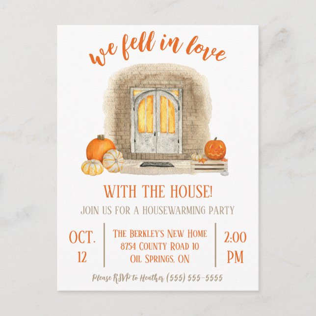 We Fell in Love with the House Moving Announcement Postcard (Front)