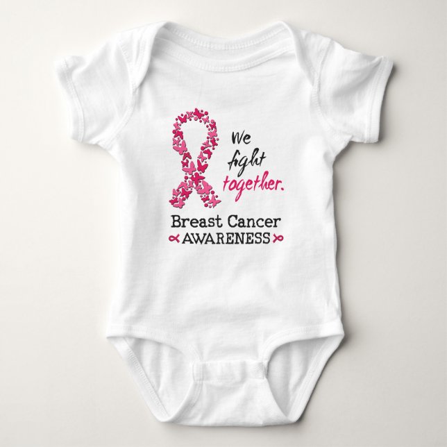 We fight together against Breast Cancer Baby Bodysuit (Front)