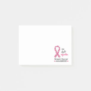 We fight together against Breast Cancer Post-it Notes