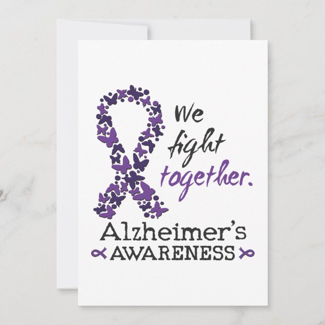 We fight together - Alzheimer awareness Invitation (Front)