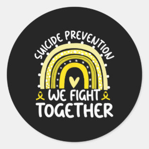 We Fight Together Awareness Shirt For Suicide Prev Classic Round Sticker