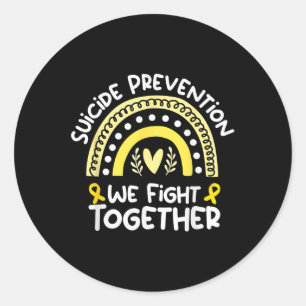 We Fight Together Awareness Shirt For Suicide Prev Classic Round Sticker