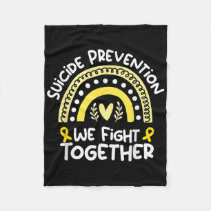 We Fight Together Awareness Shirt For Suicide Prev Fleece Blanket