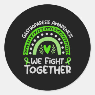 We Fight Together _ Gastroparesis Awareness Comfor Classic Round Sticker