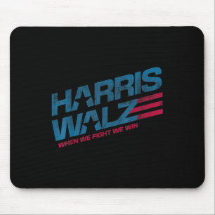 We Fight We Win Kamala Harris Cat Lady Boho Mouse Pad