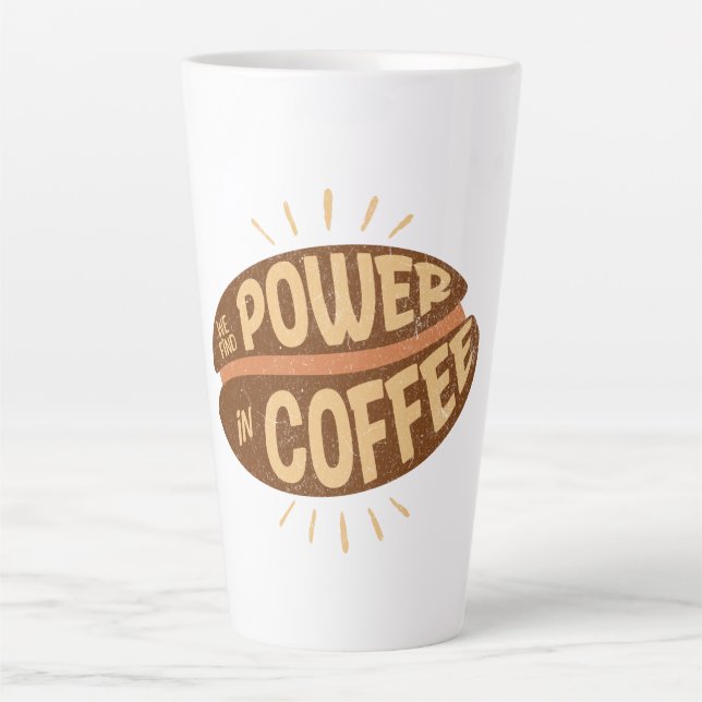 We Find POWER in Coffee Latte Mug (Front)