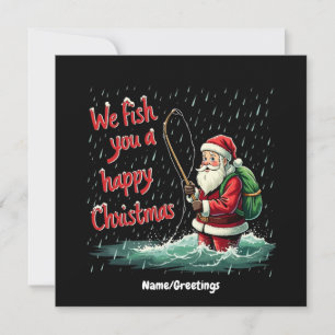 We Fish You a Happy Christmas Festive Fun Invitation