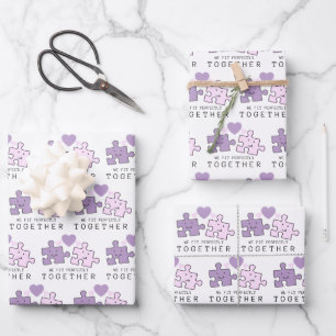 We Fit Perfectly Together Wrapping Paper Sheets