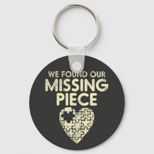 We Found Our Missing Piece Adoption Pride Key Ring