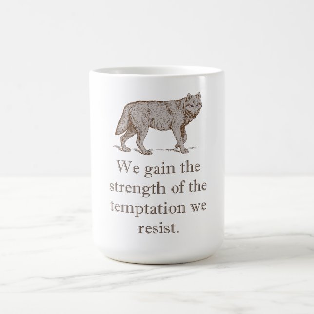 We Gain The Strength Coffee Mug (Center)