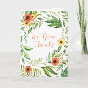We Give Thanks Thanksgiving Wreath From Group Card
