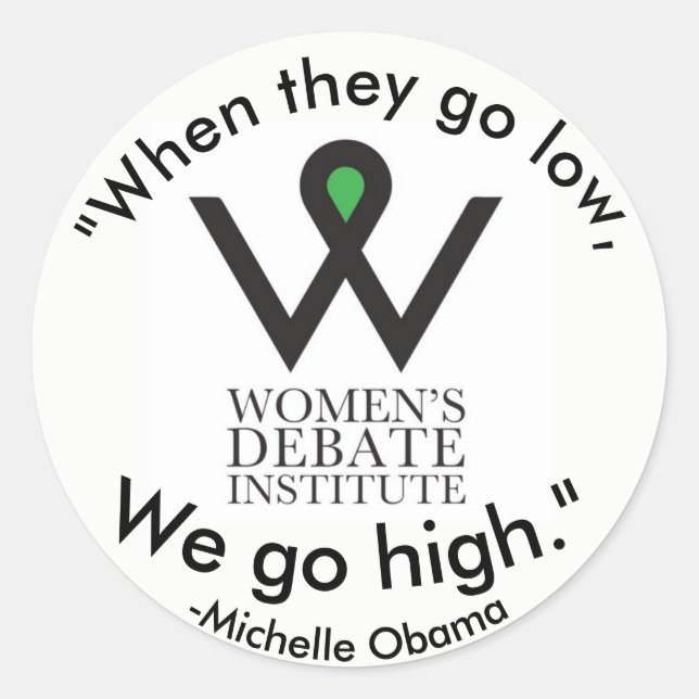 We go high Obama Sticker (Front)