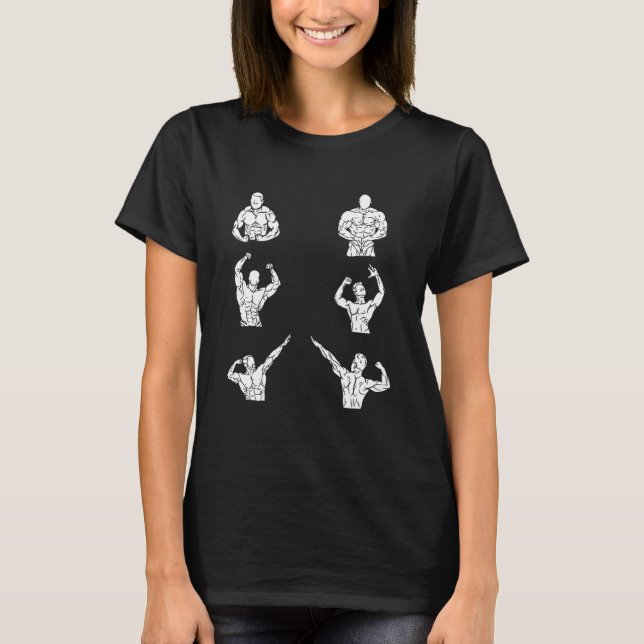 We Go Jim Workout Retro Flexing Gym T-Shirt (Front)