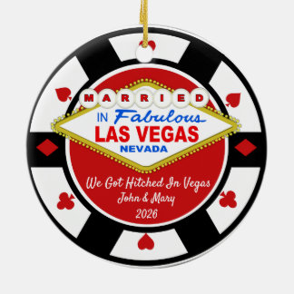 We Got Hitched in Vegas Ornament 2026