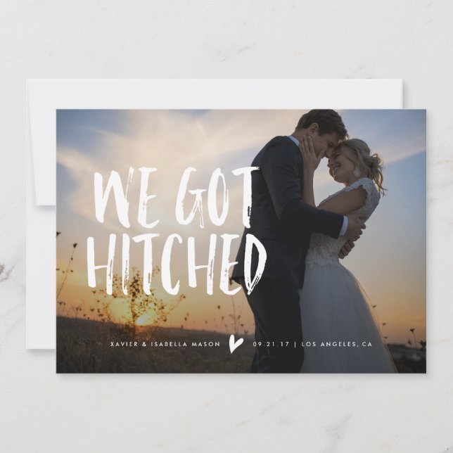 We Got Hitched Wedding Announcement (Front)
