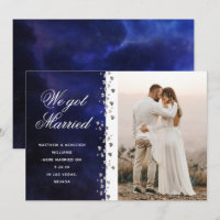 We Got Married Galaxy Silver Heart Photo
