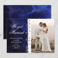 We Got Married Glitter Heart Photo Elopement Space