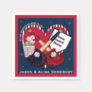 We got Married, Home Plate Baseball Napkins-04 Napkin