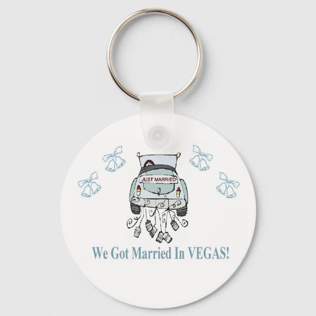 We Got Married in VEGAS Keychain (Front)