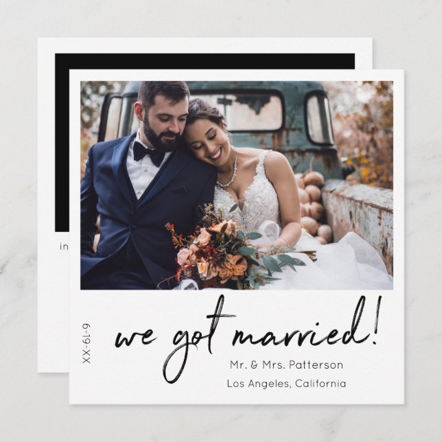 We Got Married Instant Photo Announcement (Front/Back)