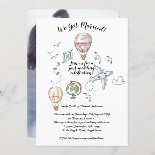 We Got Married - PHOTO Wedding Reception Invites
