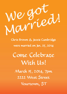 we got married party