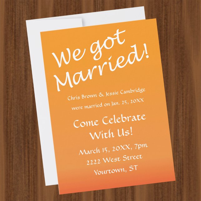 We Got Married! post wedding party invitation (Creator Uploaded)