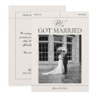 We Got Married Wedding Digital Announcements Card