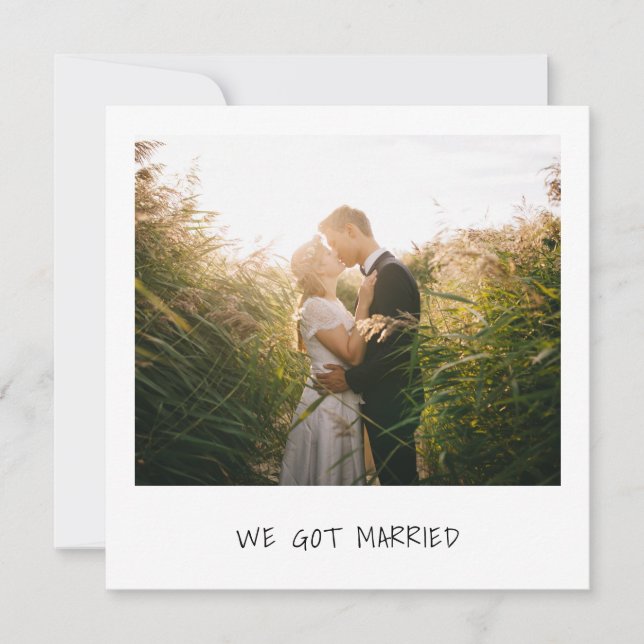 We Got Marrried Photo Wedding Elopement Announcement (Front)