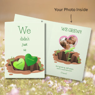 We Grew Love Personalised Photo Valentine Card