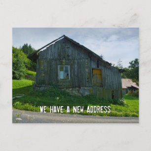 We Have a New Address   Funny Announcement Postcard