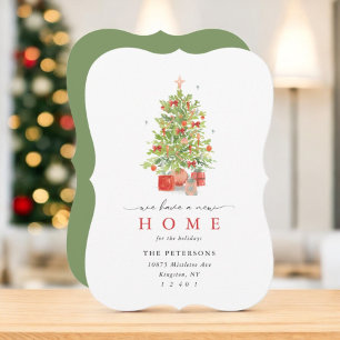 We Have a New Home Christmas Moving Announcement