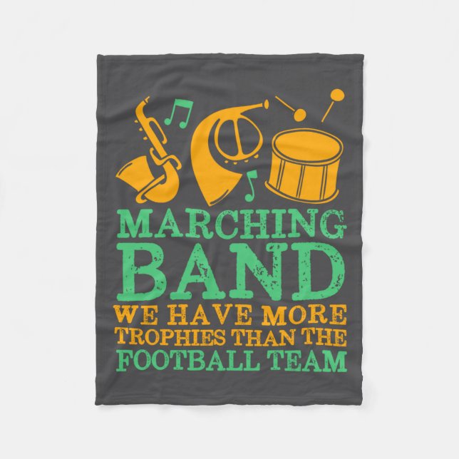 We Have More Trophies Funny Marching Band  Fleece Blanket (Front)