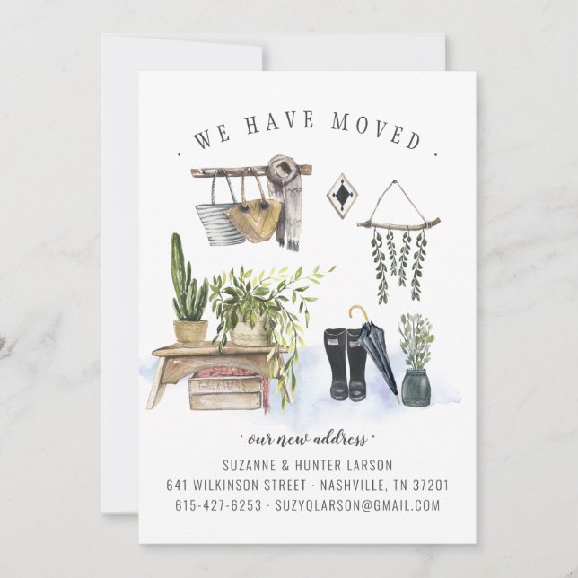 We Have Moved Boho Interior Moving Announcement (Front)