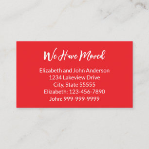 We Have Moved Bright Red Moving Announcement