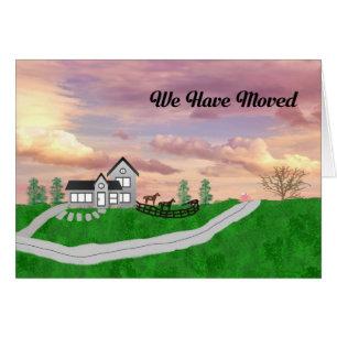We Have Moved Card Country Scene