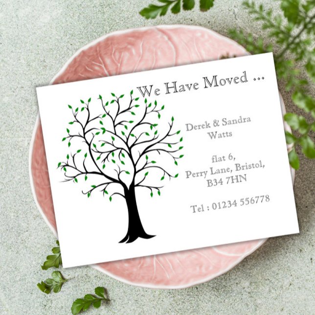 We Have Moved Change of Address Tree Card (Creator Uploaded)