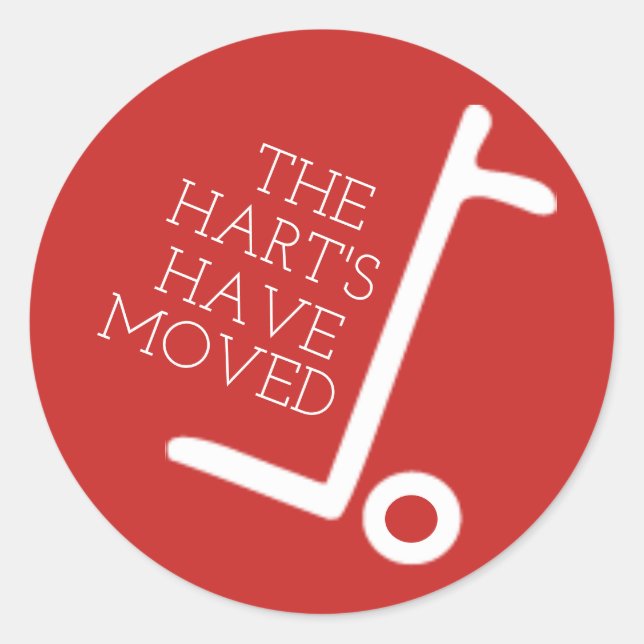 We Have Moved Classic Round Sticker (Front)